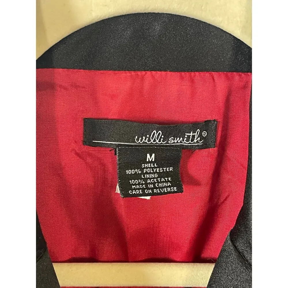Women’s Willi Smith Lined Belted Jacket Coat Size Medium - Picture 6 of 6